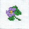 african violet cross stitch