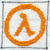 Half-life logo cross stitch