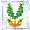 Super Mario Piranha plant cross stitch