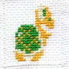 Super Mario turtle cross stitch